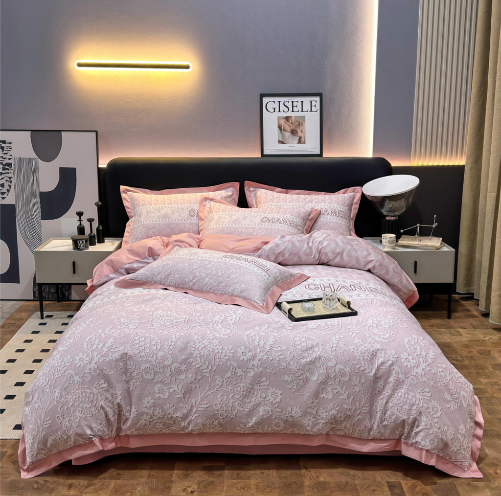 Pink Floral Luxe Bedding Set